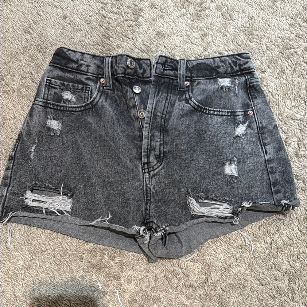 Wild Fable Charcoal Distressed Jean Shorts
